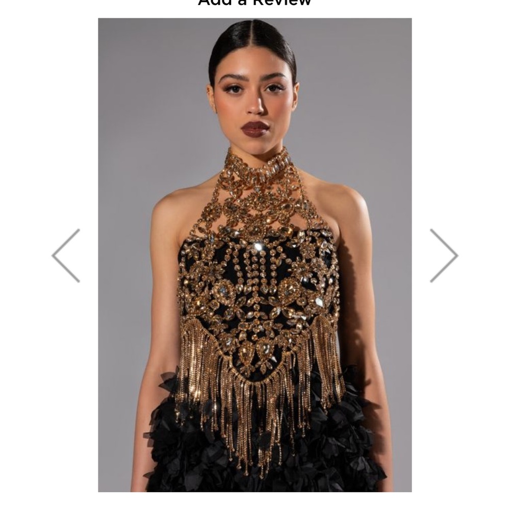 Akira Rhinestone layering top